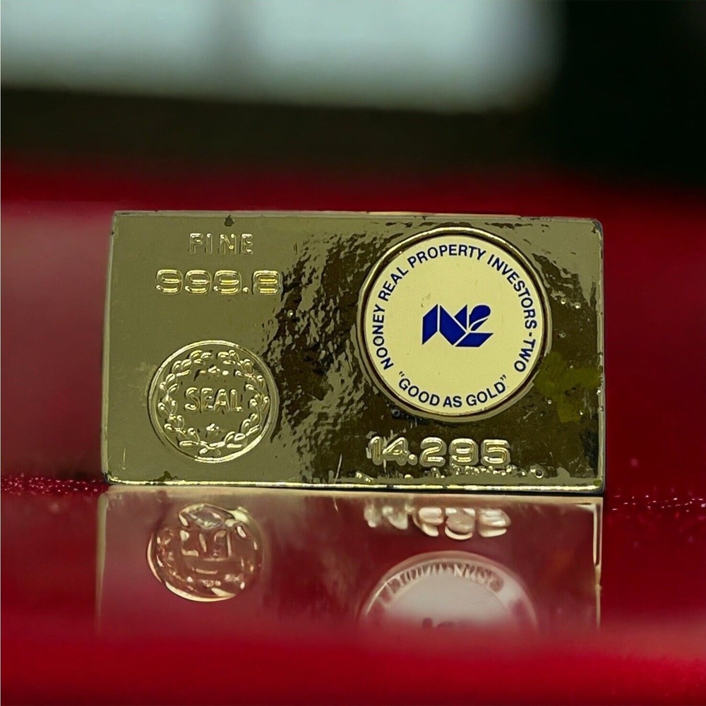 Replica Gold Brick Paperweight Nooney Real Property Investors St Louis Missouri
